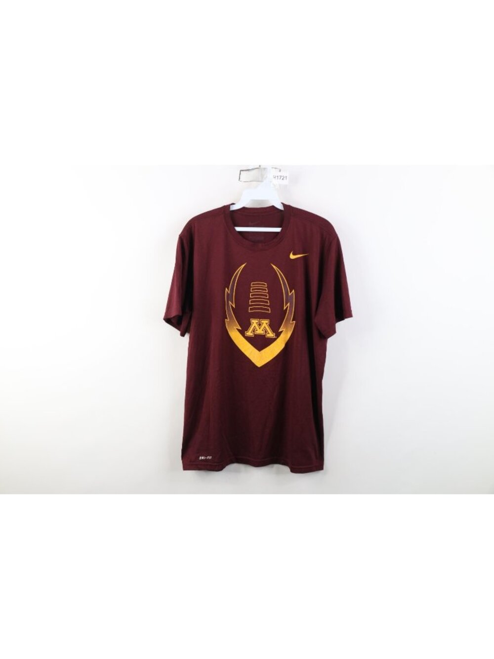 Nike Mens Large University of Minnesota Football Knit Short Sleeve T-Shirt